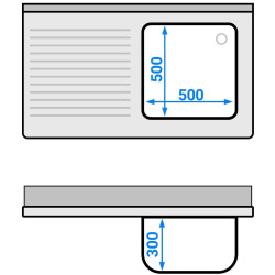 Стол-тумба с мойкой GGM Gastro SSAAK127BR1S#MEK47 (Inox) Thumb