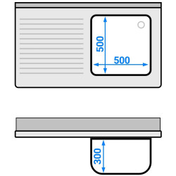 Стол-тумба с мойкой GGM Gastro SSAAK127BR1S#ST3K47 (Inox) Thumb