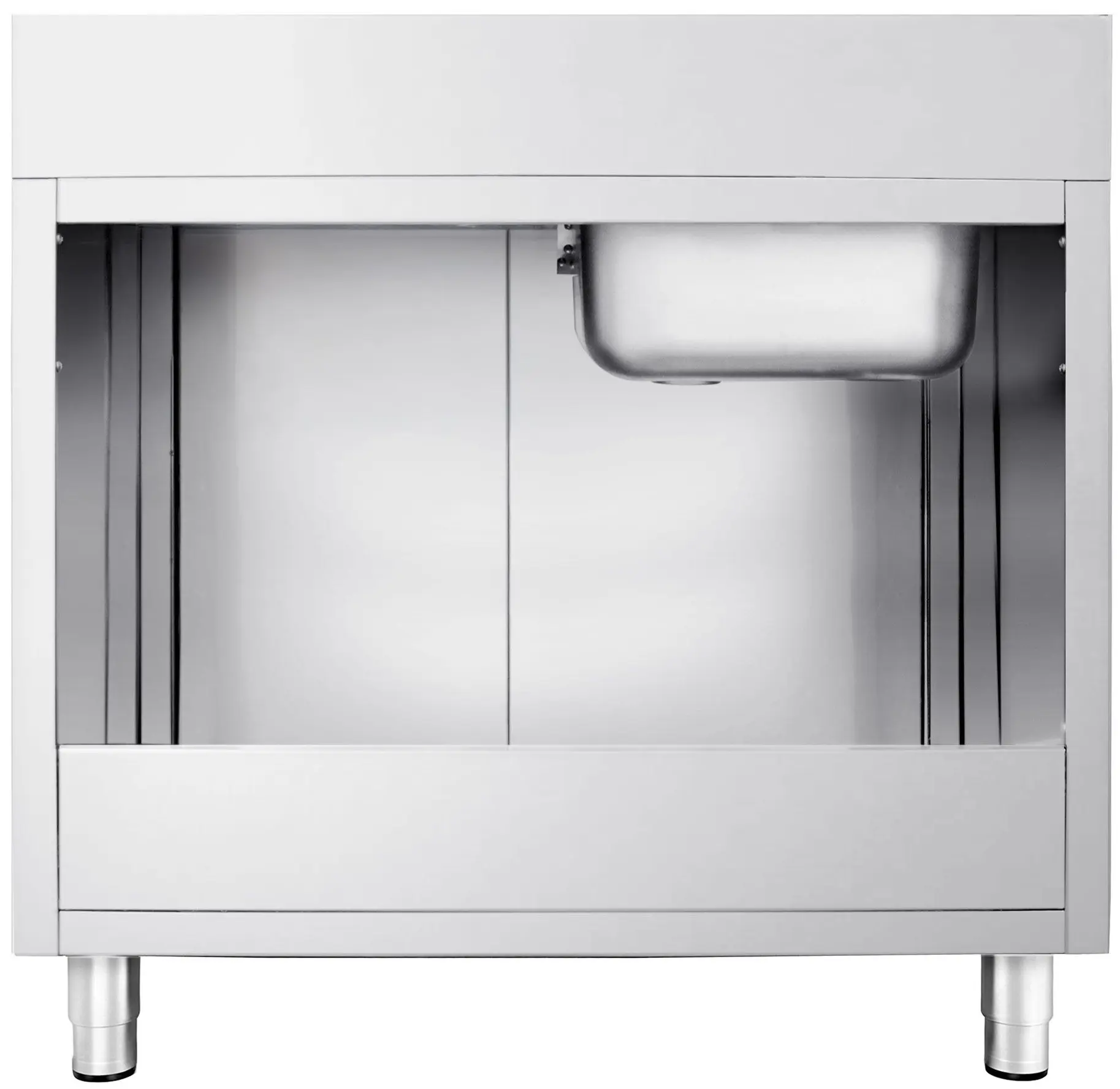 Masa-dulap cu chiuveta GGM Gastro SSK106BL1 (Inox) - 4