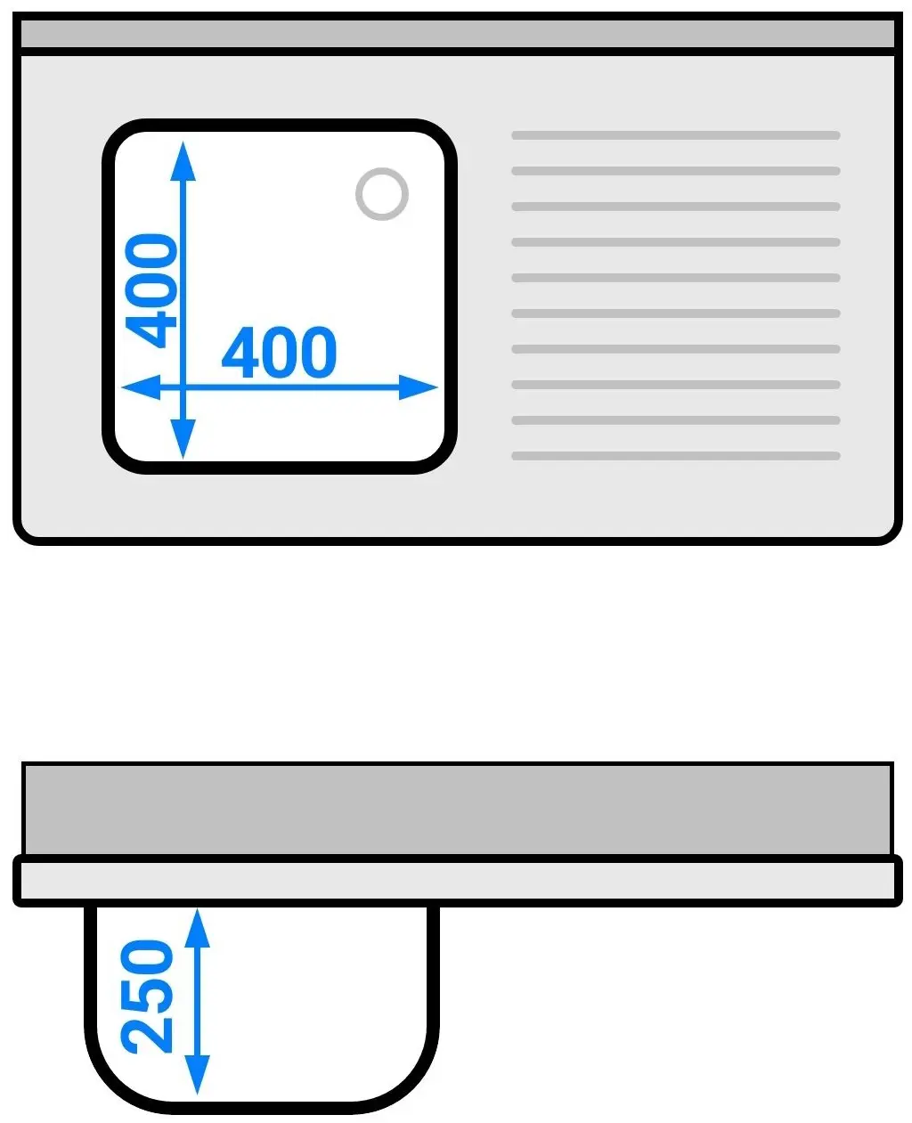 Masa-dulap cu chiuveta GGM Gastro SSK106BL1 (Inox) - 6