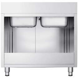 Стол-тумба с мойкой GGM Gastro SSK106BM2 (Inox) Thumb