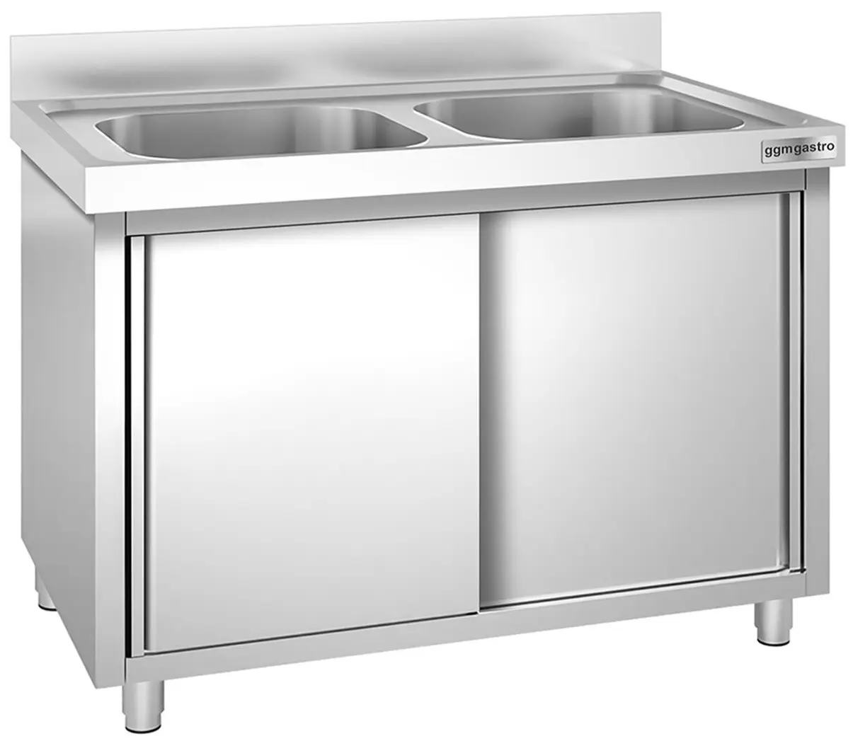 Стол-тумба с мойкой GGM Gastro SSK106BM2 (Inox)