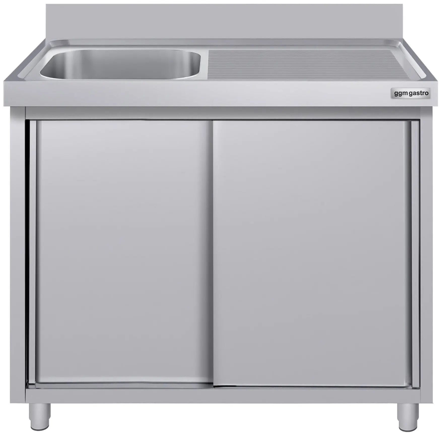 Стол-тумба с мойкой GGM Gastro SSK107BL1#ECO (Inox) - 2