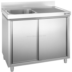 Стол-тумба с мойкой GGM Gastro SSK107BL1 (Inox)