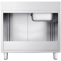 Стол-тумба с мойкой GGM Gastro SSK107BL1 (Inox) Thumb