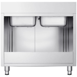 Стол-тумба с мойкой GGM Gastro SSK107BM2 (Inox) Thumb