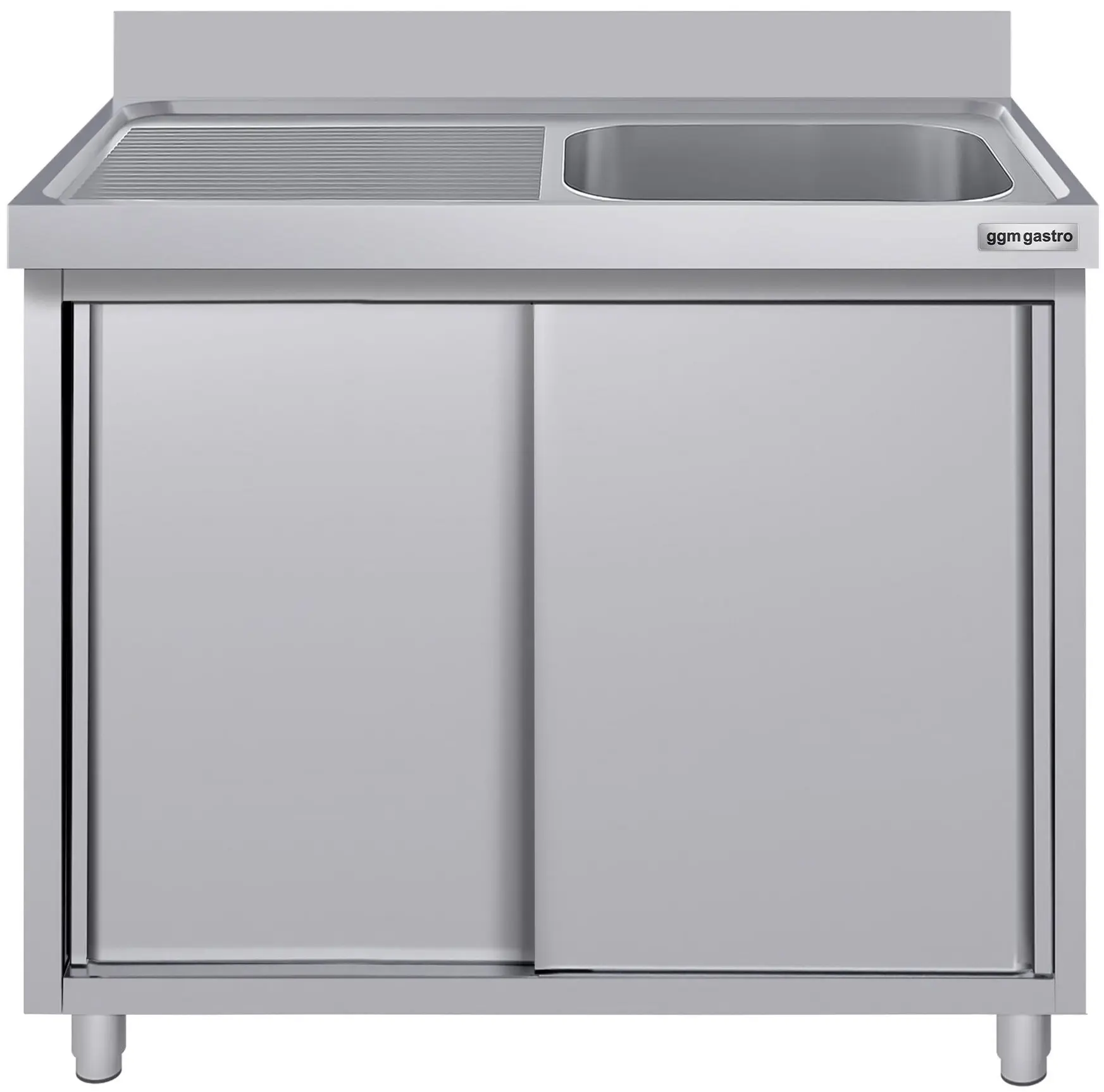 Masa-dulap cu chiuveta GGM Gastro SSK107BR1#ECO (Inox) - 2