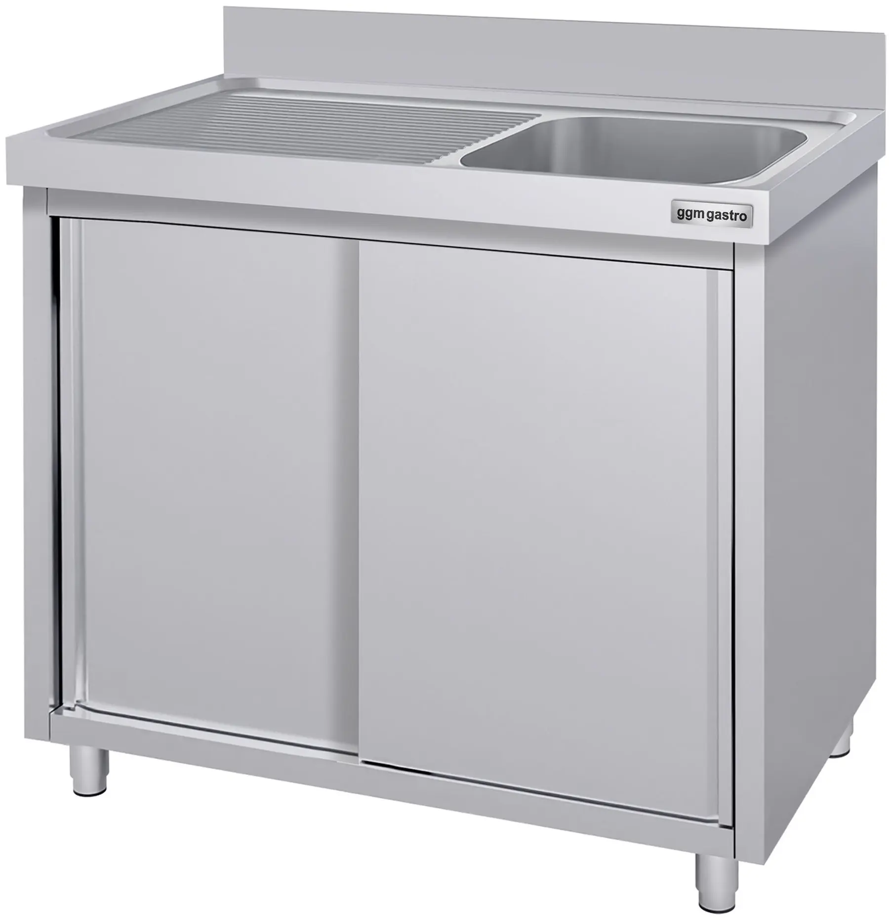 Masa-dulap cu chiuveta GGM Gastro SSK107BR1#ECO (Inox) - 3