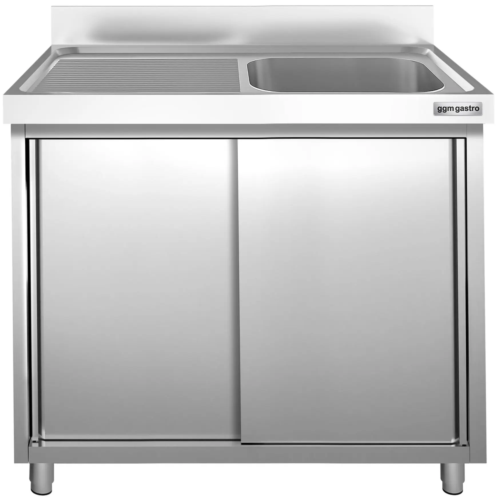 Masa-dulap cu chiuveta GGM Gastro SSK107BR1 (Inox) - 2