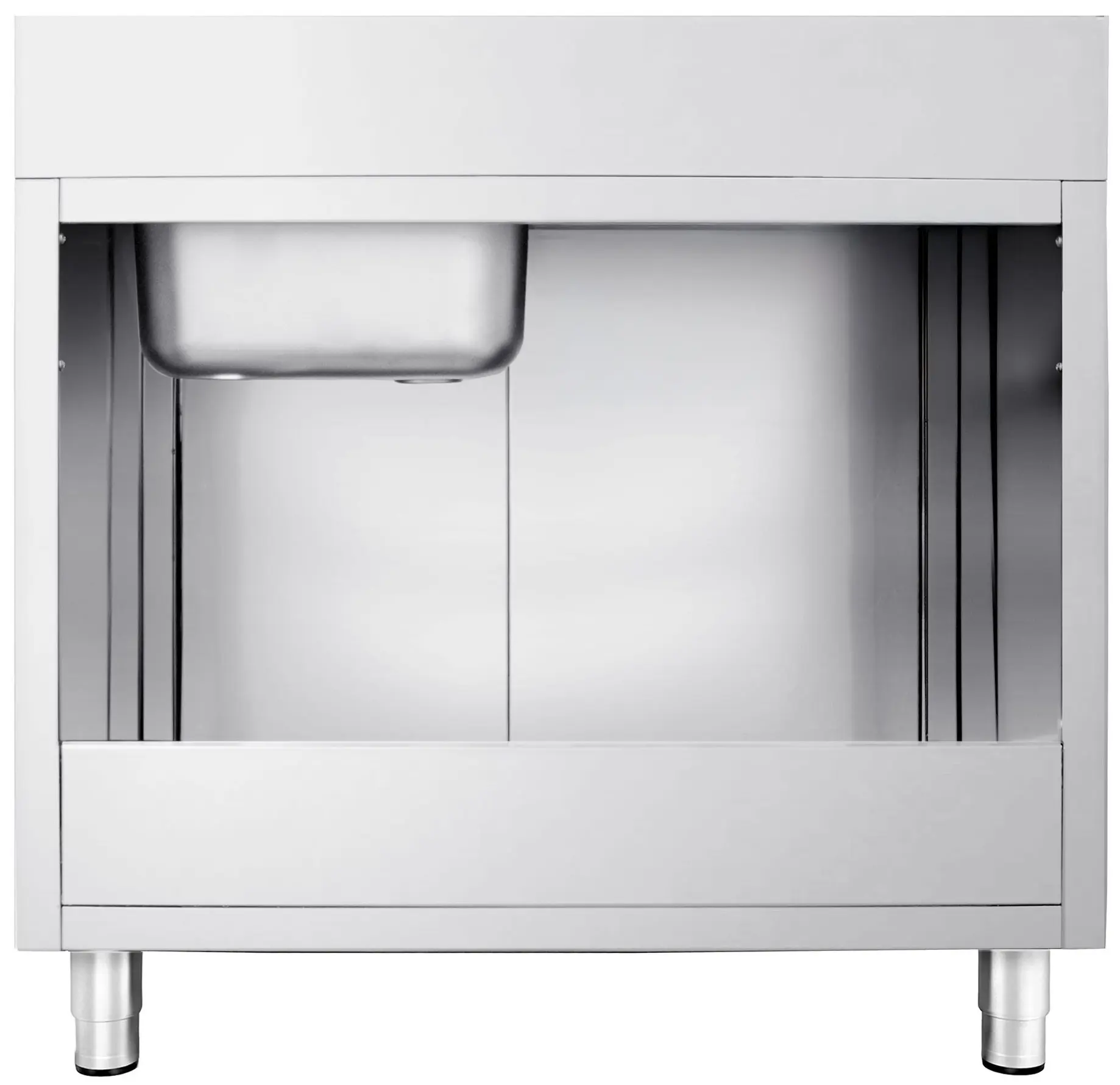 Masa-dulap cu chiuveta GGM Gastro SSK107BR1 (Inox) - 4