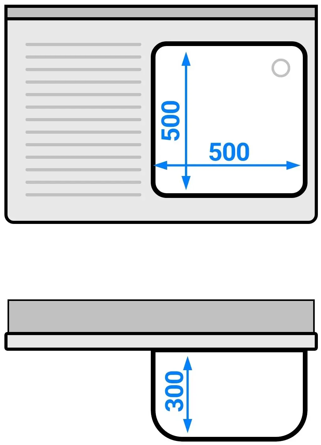 Masa-dulap cu chiuveta GGM Gastro SSK107BR1 (Inox) - 6