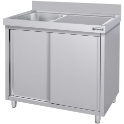 Стол-тумба с мойкой GGM Gastro SSK126BL1#ECO (Inox) Thumb