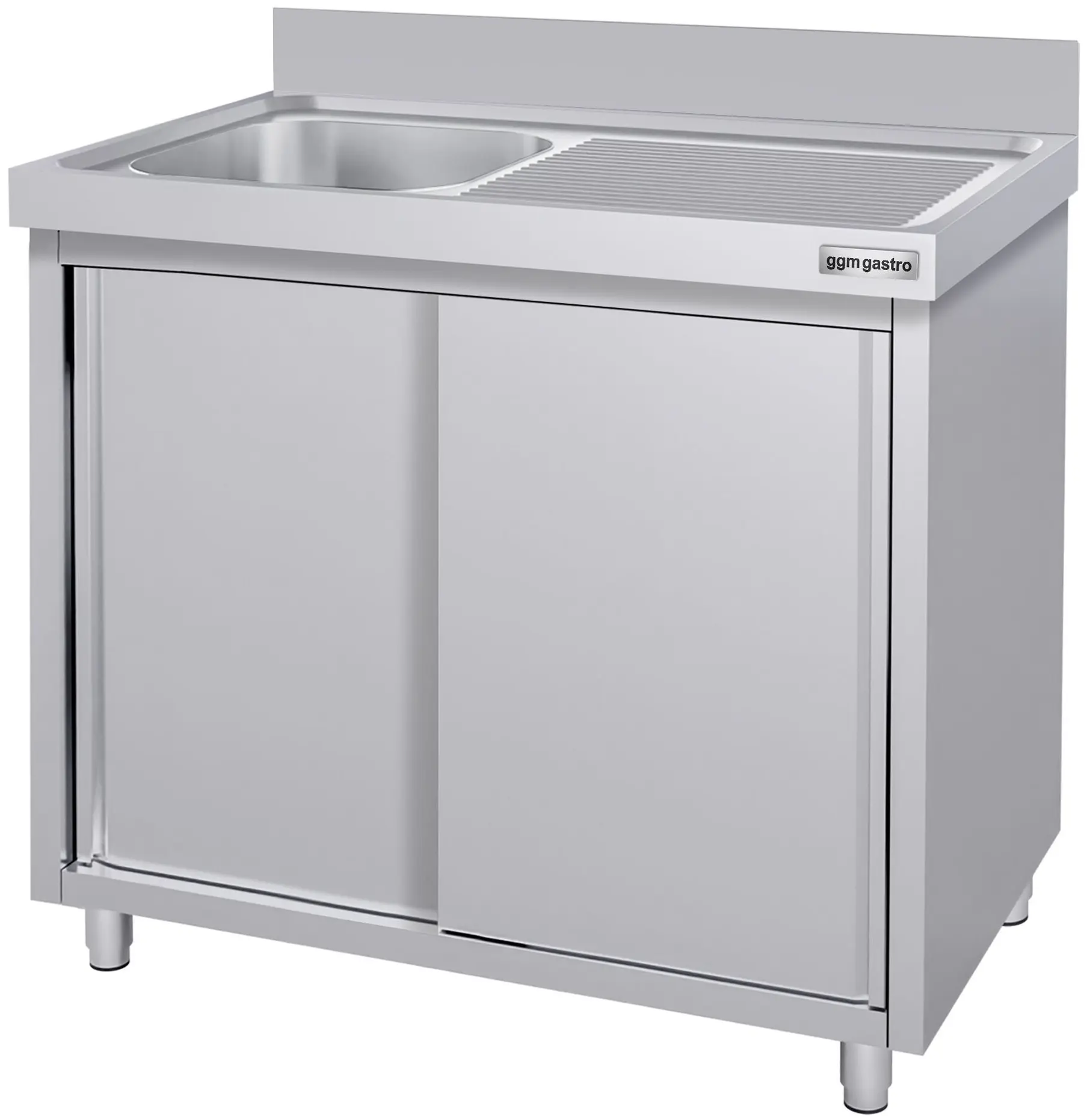 Стол-тумба с мойкой GGM Gastro SSK126BL1#ECO (Inox) - 3