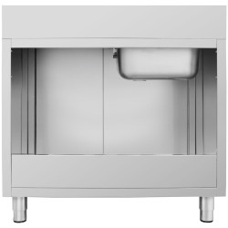 Стол-тумба с мойкой GGM Gastro SSK126BL1#ECO (Inox) Thumb