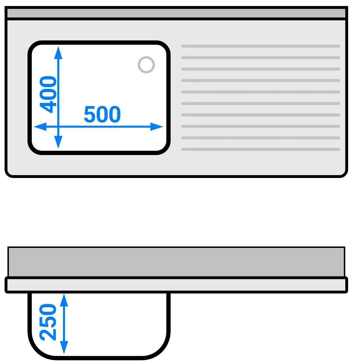 Стол-тумба с мойкой GGM Gastro SSK126BL1#ECO (Inox) - 6