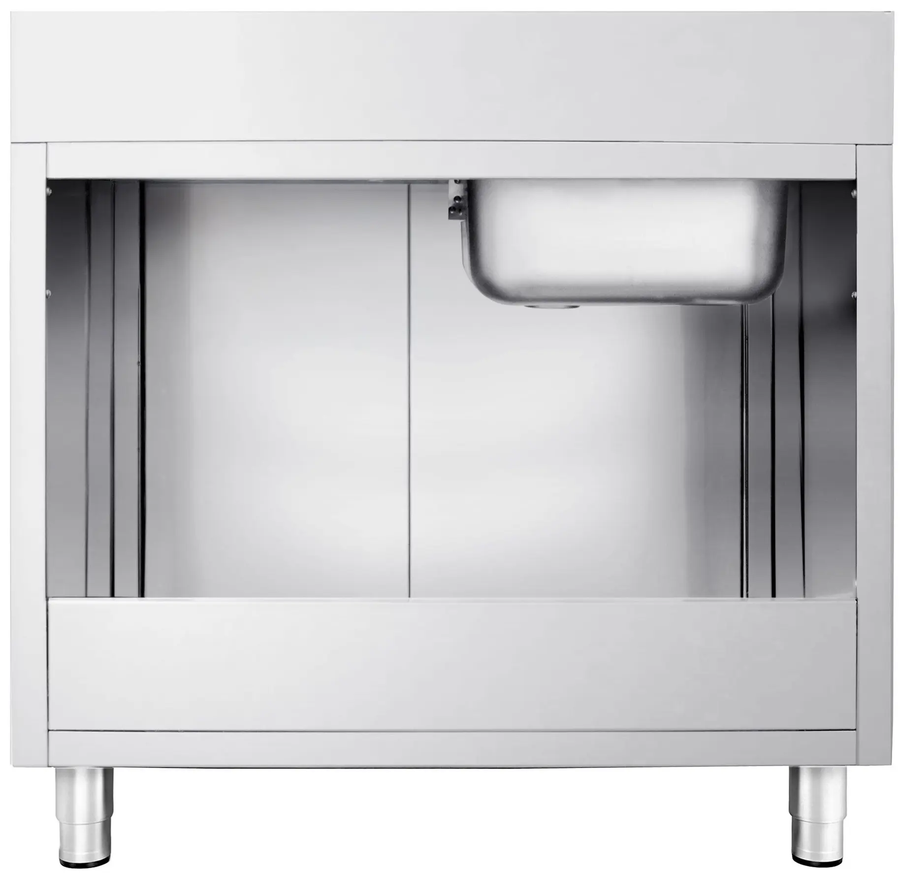 Стол-тумба с мойкой GGM Gastro SSK126BL1 (Inox) - 4