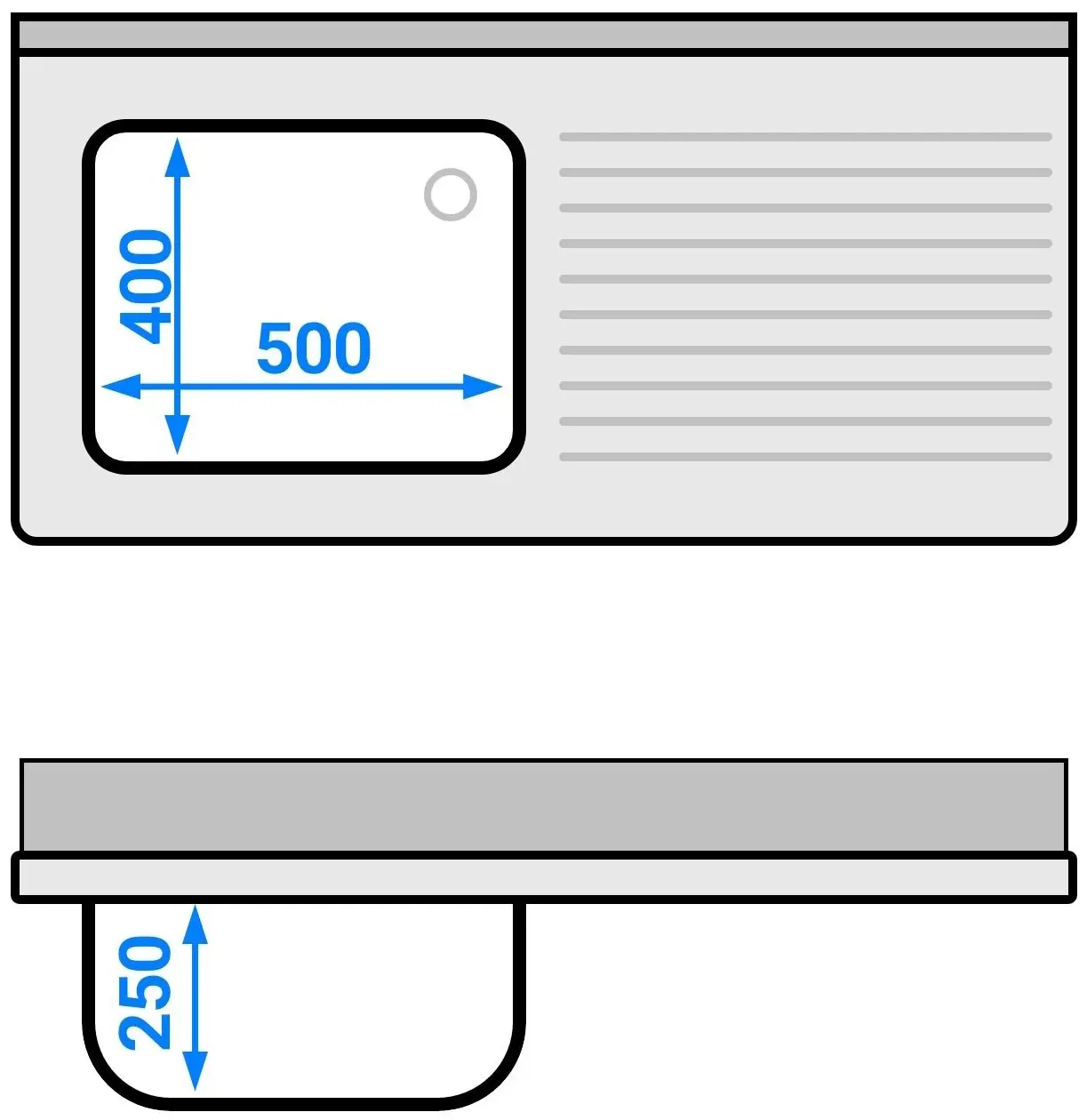Стол-тумба с мойкой GGM Gastro SSK126BL1 (Inox) - 6