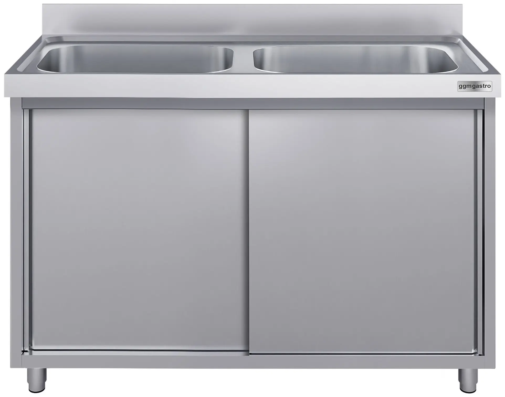 Стол-тумба с мойкой GGM Gastro SSK126BM2#ECO (Inox) - 2