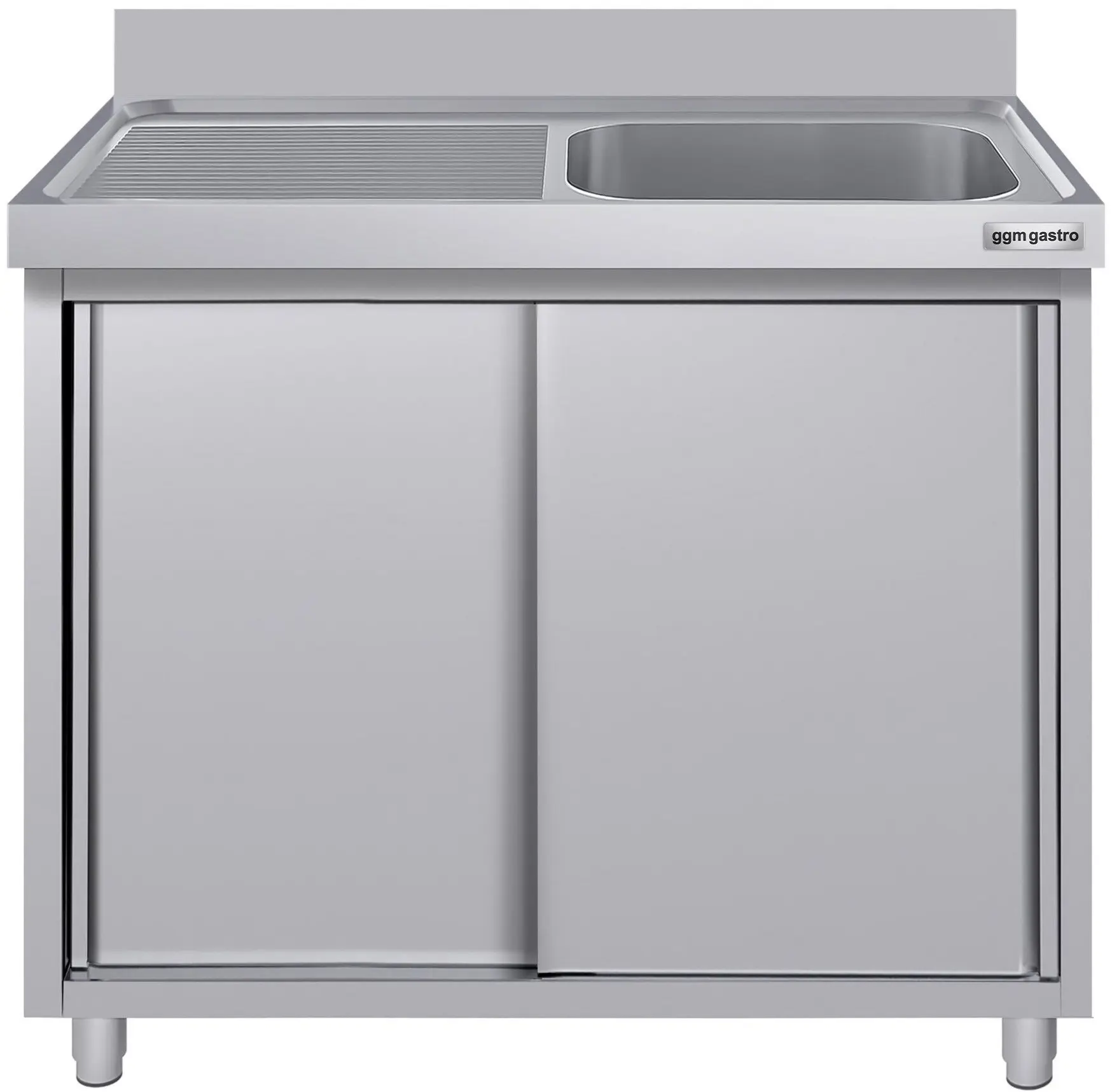 Стол-тумба с мойкой GGM Gastro SSK126BR1#ECO (Inox) - 2