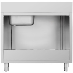 Стол-тумба с мойкой GGM Gastro SSK126BR1#ECO (Inox) Thumb