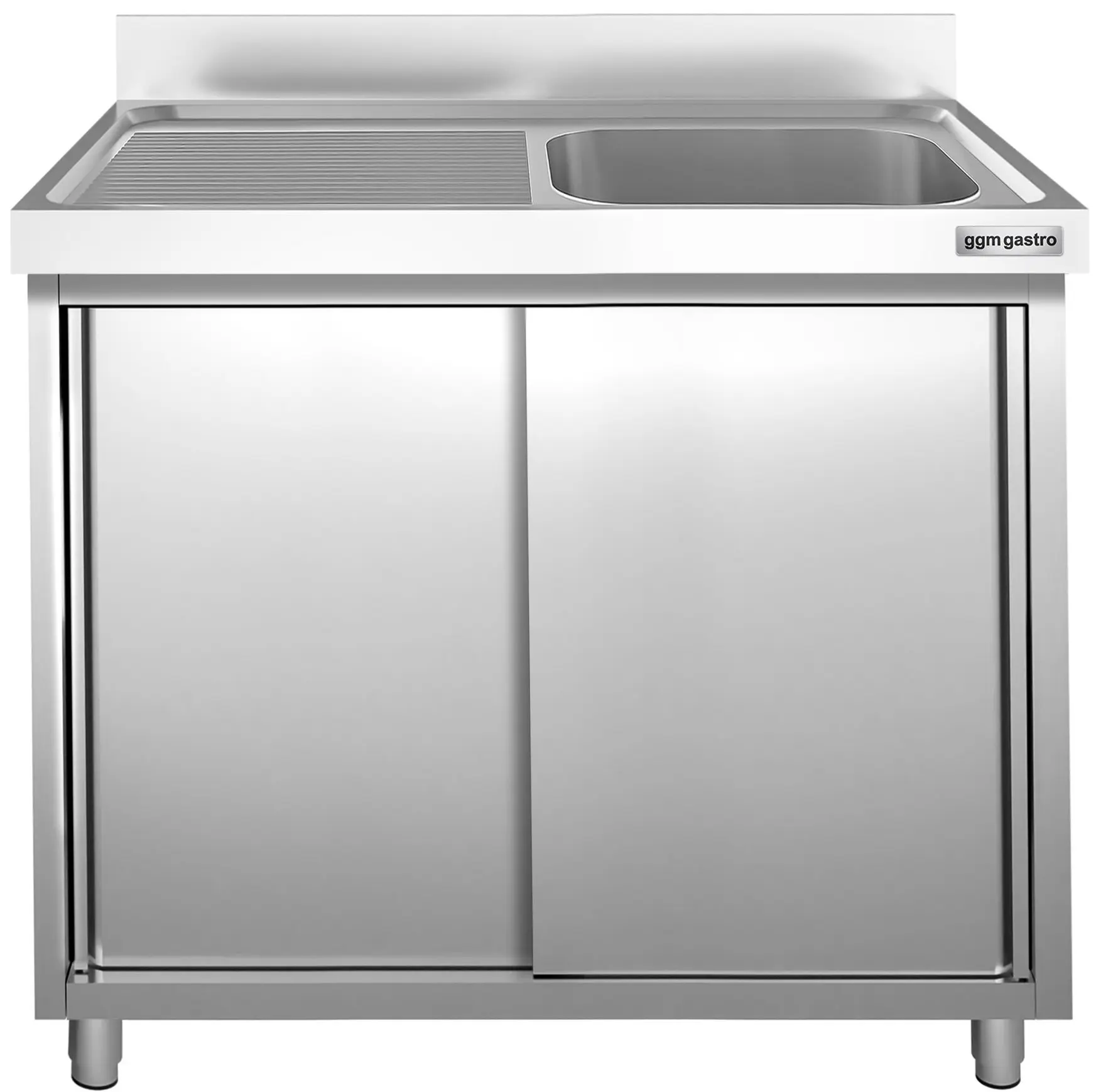 Стол-тумба с мойкой GGM Gastro SSK126BR1 (Inox) - 2
