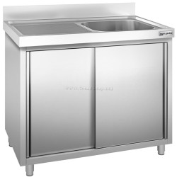 Стол-тумба с мойкой GGM Gastro SSK126BR1 (Inox)