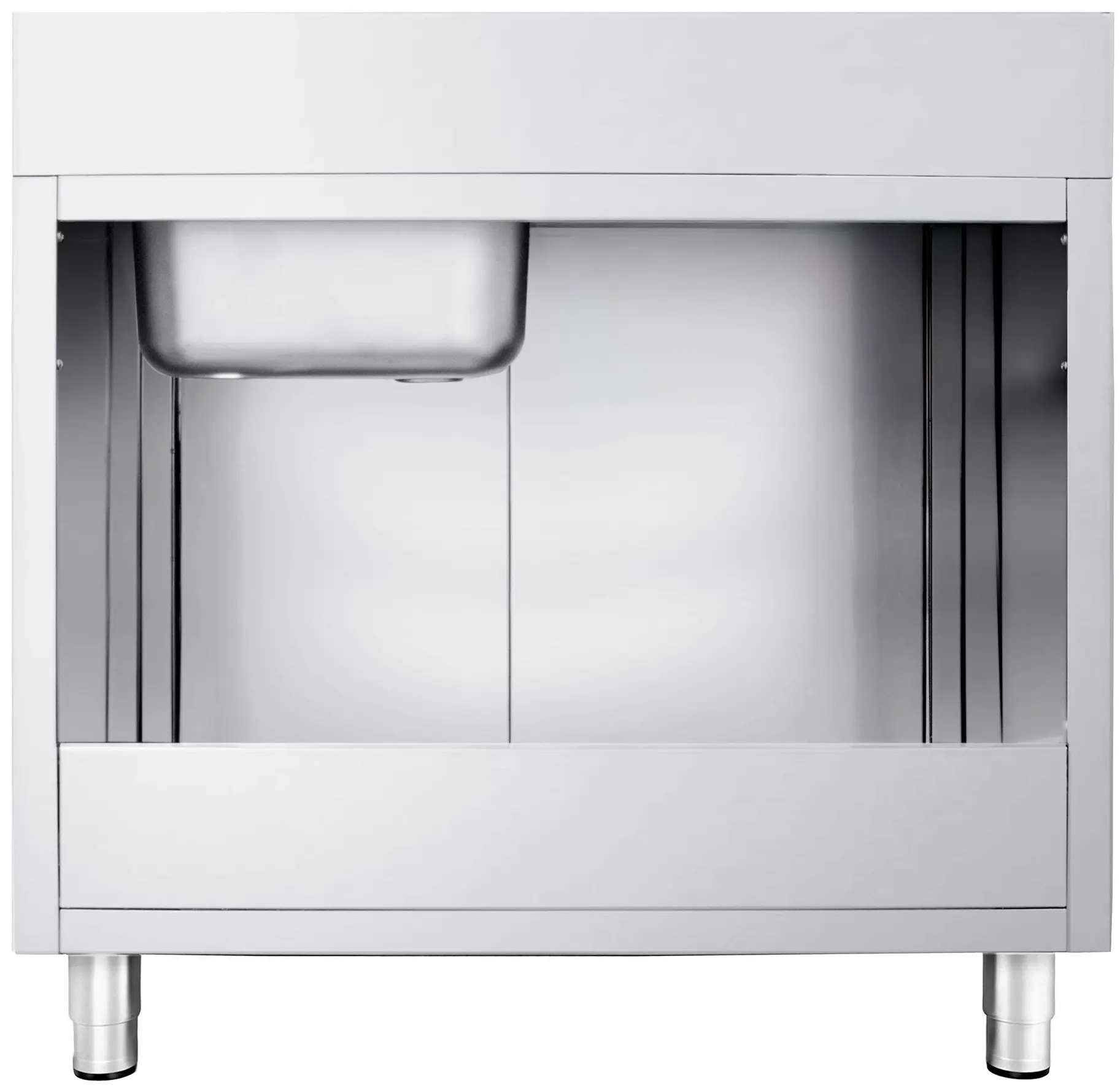 Стол-тумба с мойкой GGM Gastro SSK126BR1 (Inox) - 4