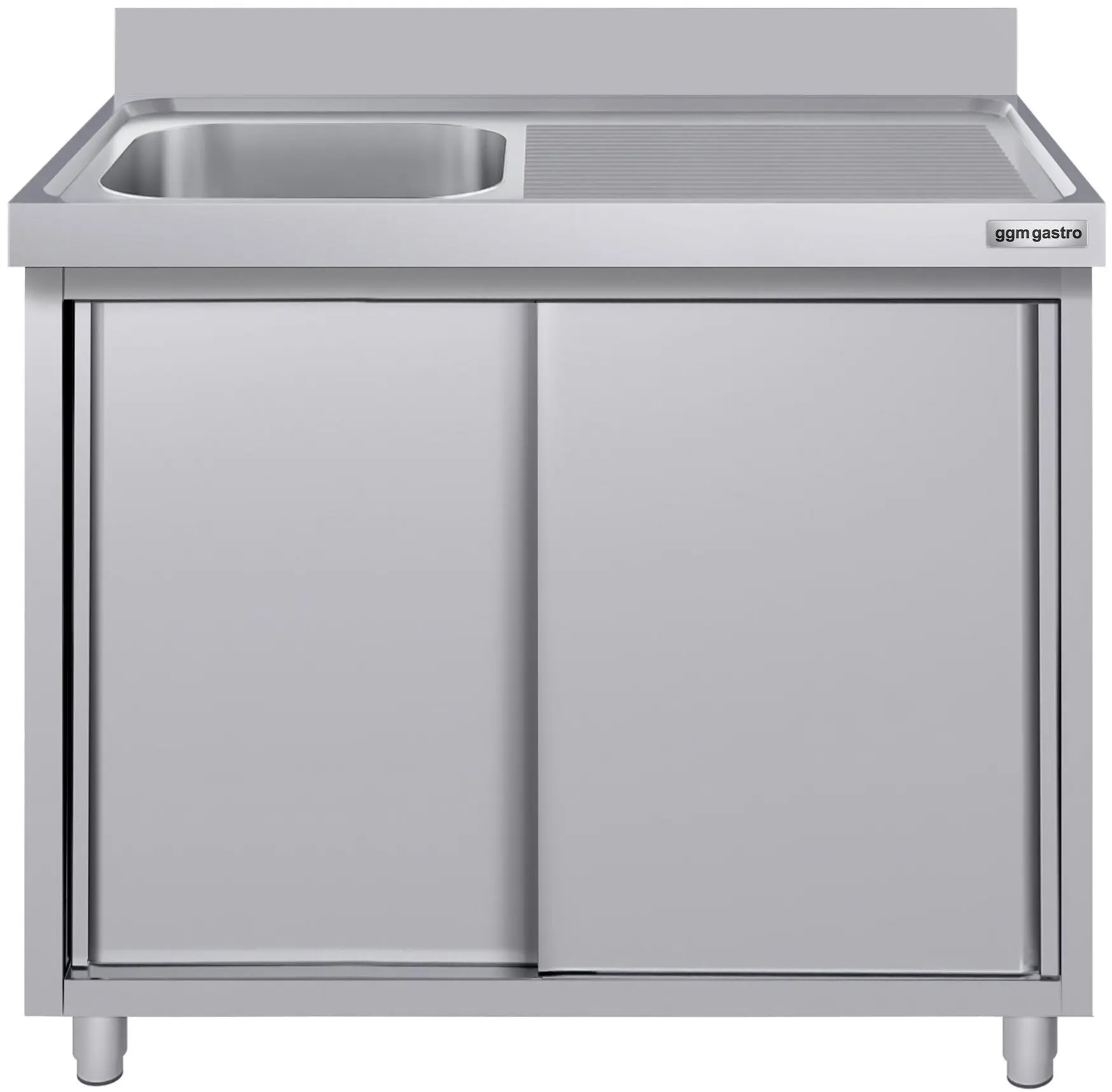 Стол-тумба с мойкой GGM Gastro SSK127BL1#ECO (Inox) - 2