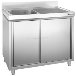 Стол-тумба с мойкой GGM Gastro SSK127BL1 (Inox)