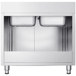 Стол-тумба с мойкой GGM Gastro SSK127BM2 (Inox) Thumb