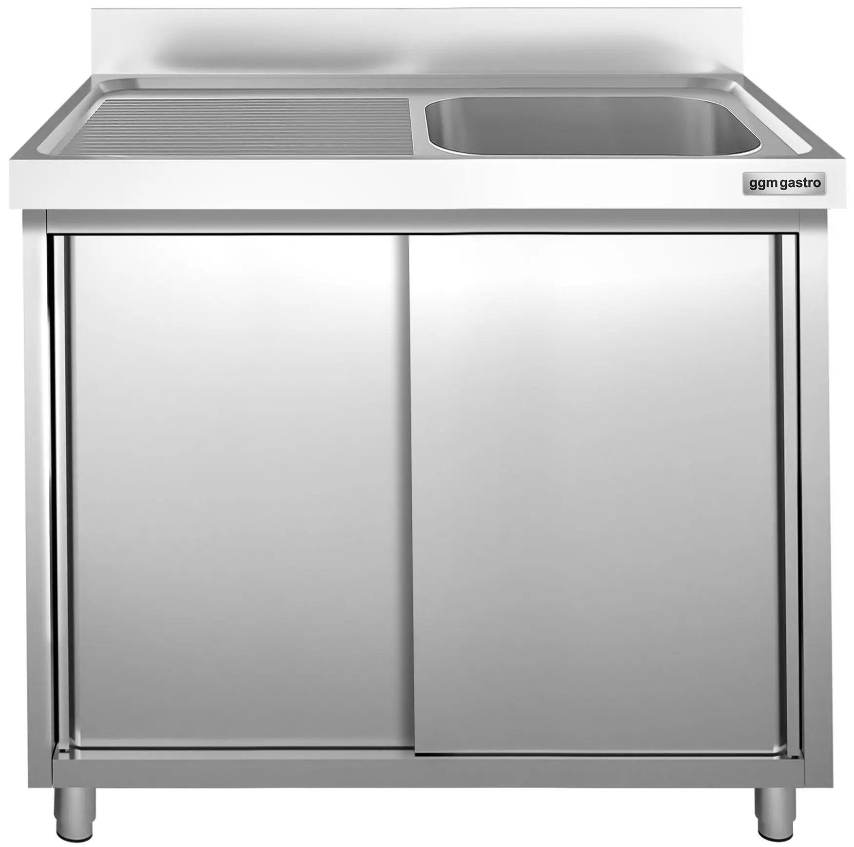 Стол-тумба с мойкой GGM Gastro SSK127BR1 (Inox) - 2