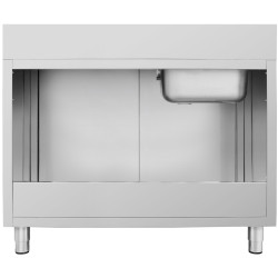 Masa-dulap cu chiuveta GGM Gastro SSK146BL1#ECO (Inox) Thumb