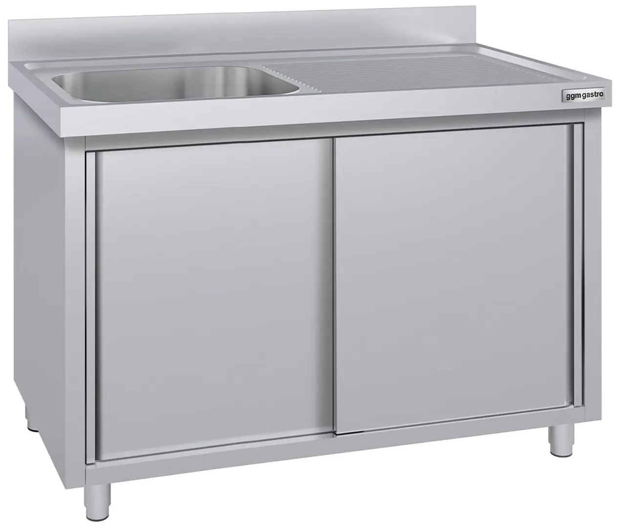 Masa-dulap cu chiuveta GGM Gastro SSK146BL1#ECO (Inox)