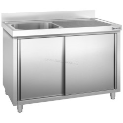 Стол-тумба с мойкой GGM Gastro SSK146BL1 (Inox)
