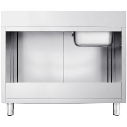 Masa-dulap cu chiuveta GGM Gastro SSK146BL1 (Inox) Thumb
