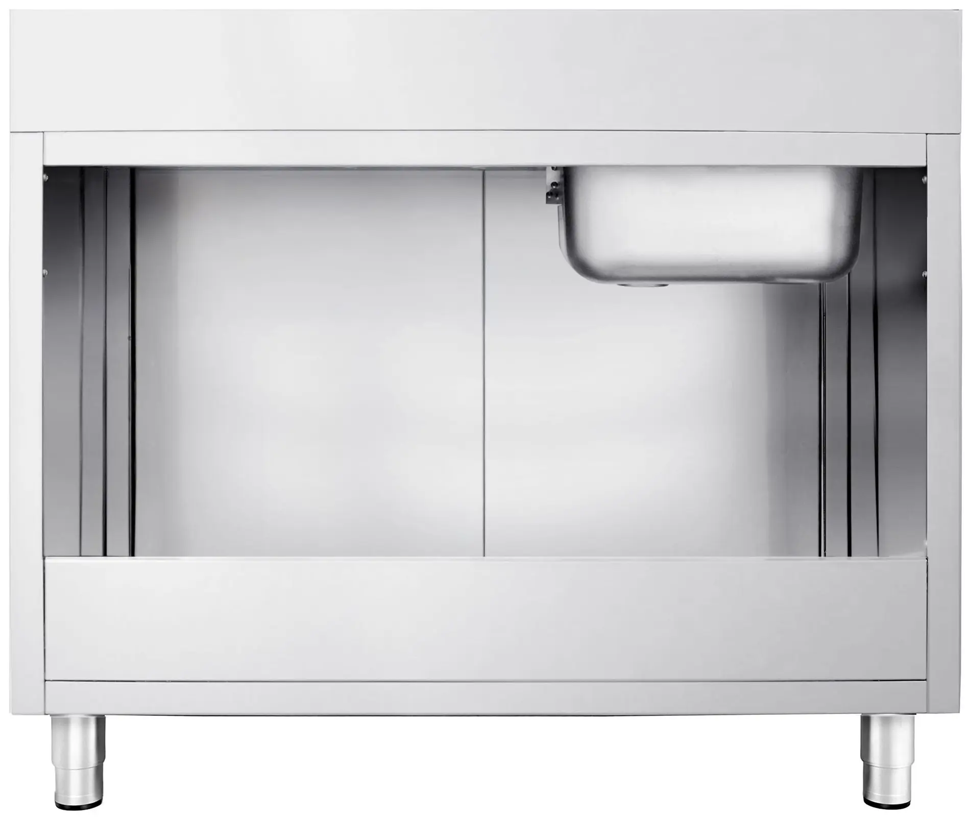 Masa-dulap cu chiuveta GGM Gastro SSK146BL1 (Inox) - 4