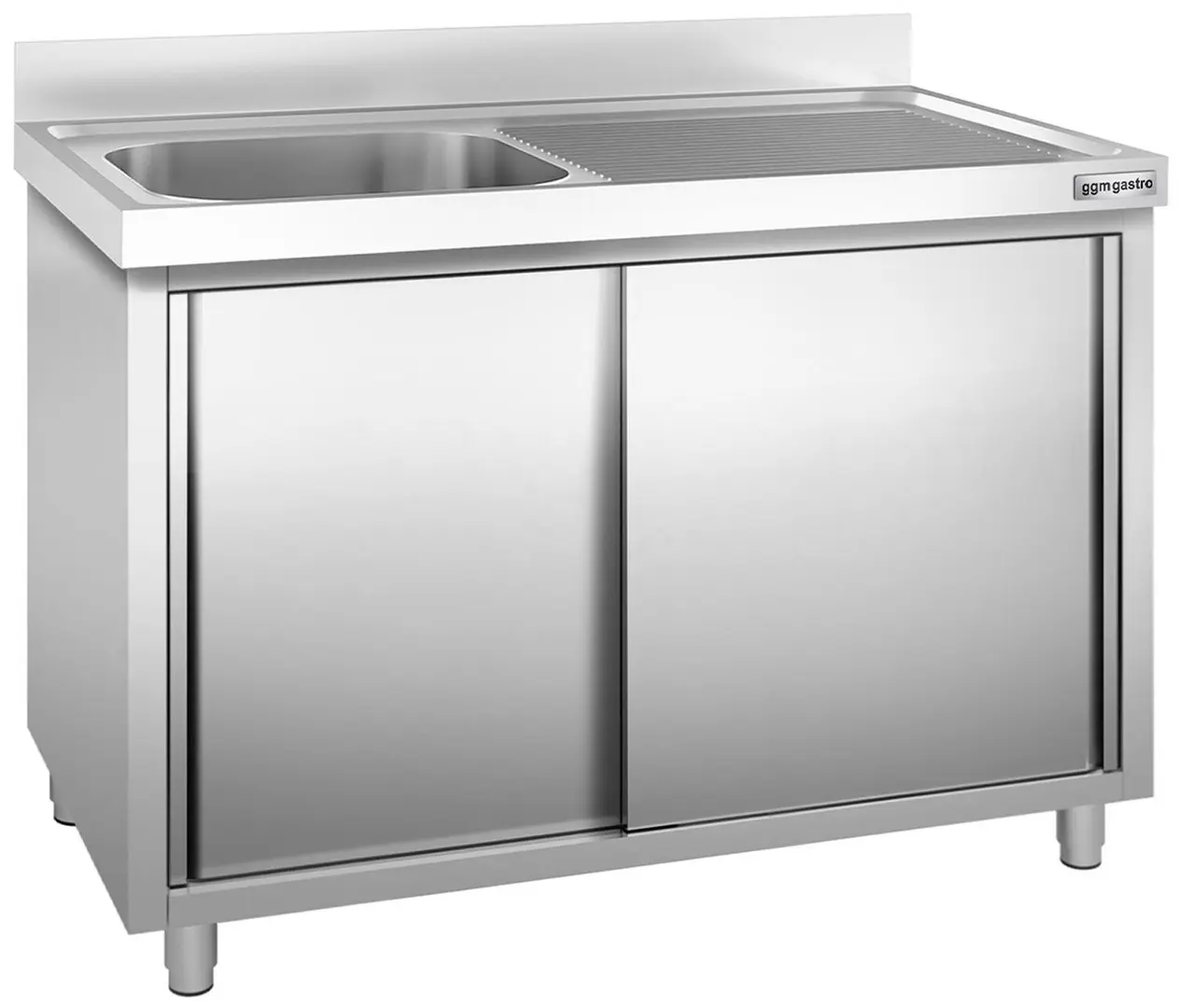 Masa-dulap cu chiuveta GGM Gastro SSK146BL1 (Inox)