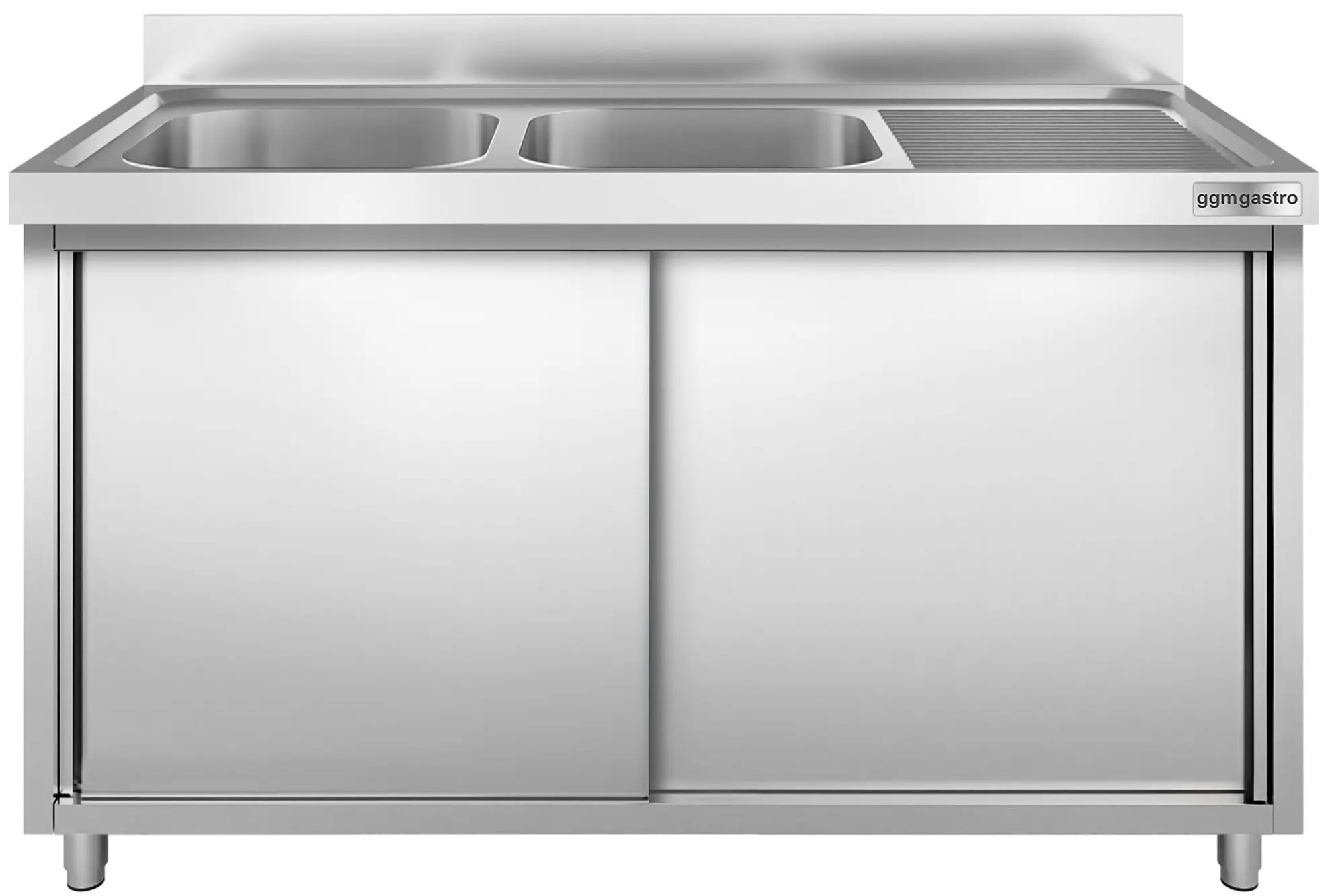 Masa-dulap cu chiuveta GGM Gastro SSK146BL2 (Inox) - 2