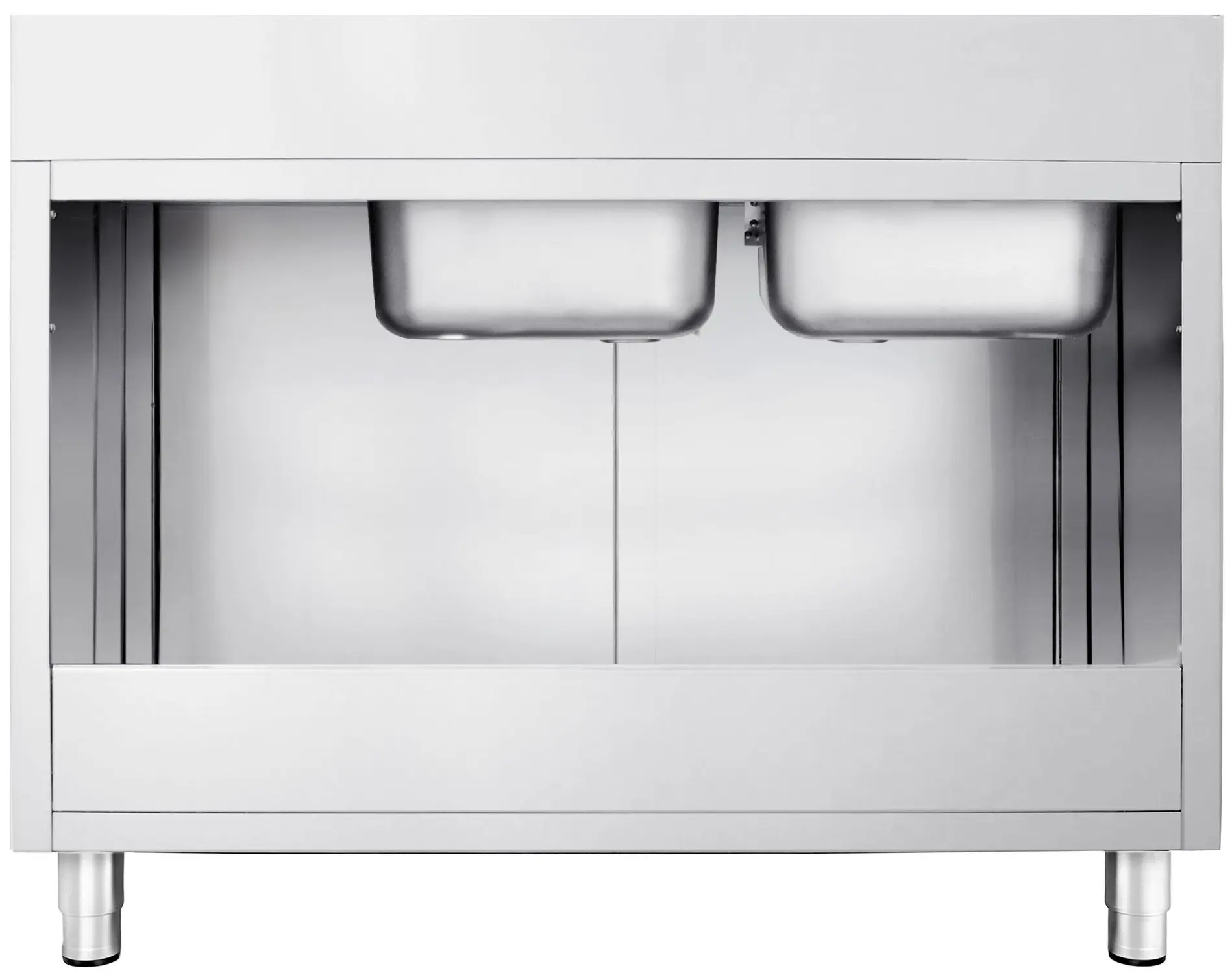 Masa-dulap cu chiuveta GGM Gastro SSK146BL2 (Inox) - 4