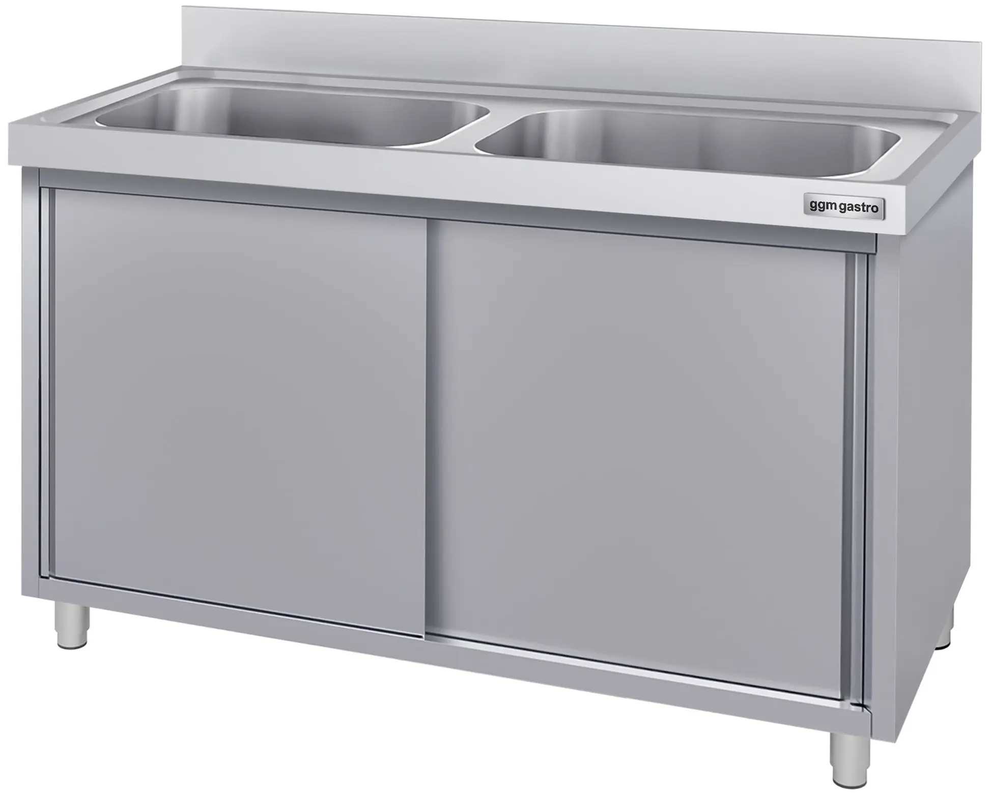 Стол-тумба с мойкой GGM Gastro SSK146BM2#ECO (Inox) - 3