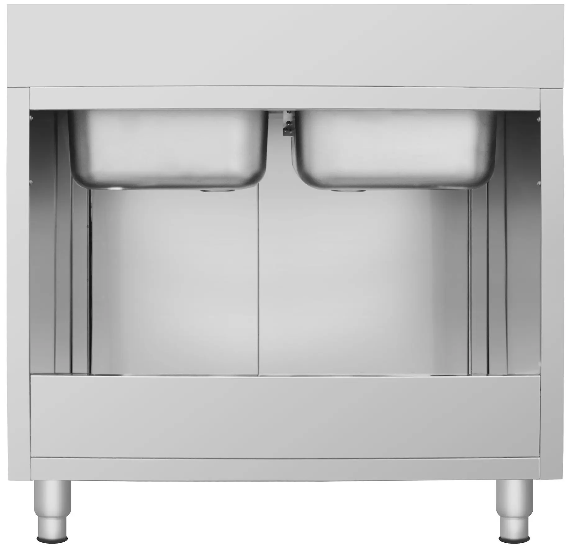 Стол-тумба с мойкой GGM Gastro SSK146BM2#ECO (Inox) - 5