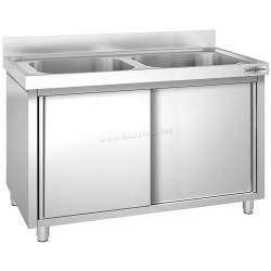 Стол-тумба с мойкой GGM Gastro SSK146BM2 (Inox)