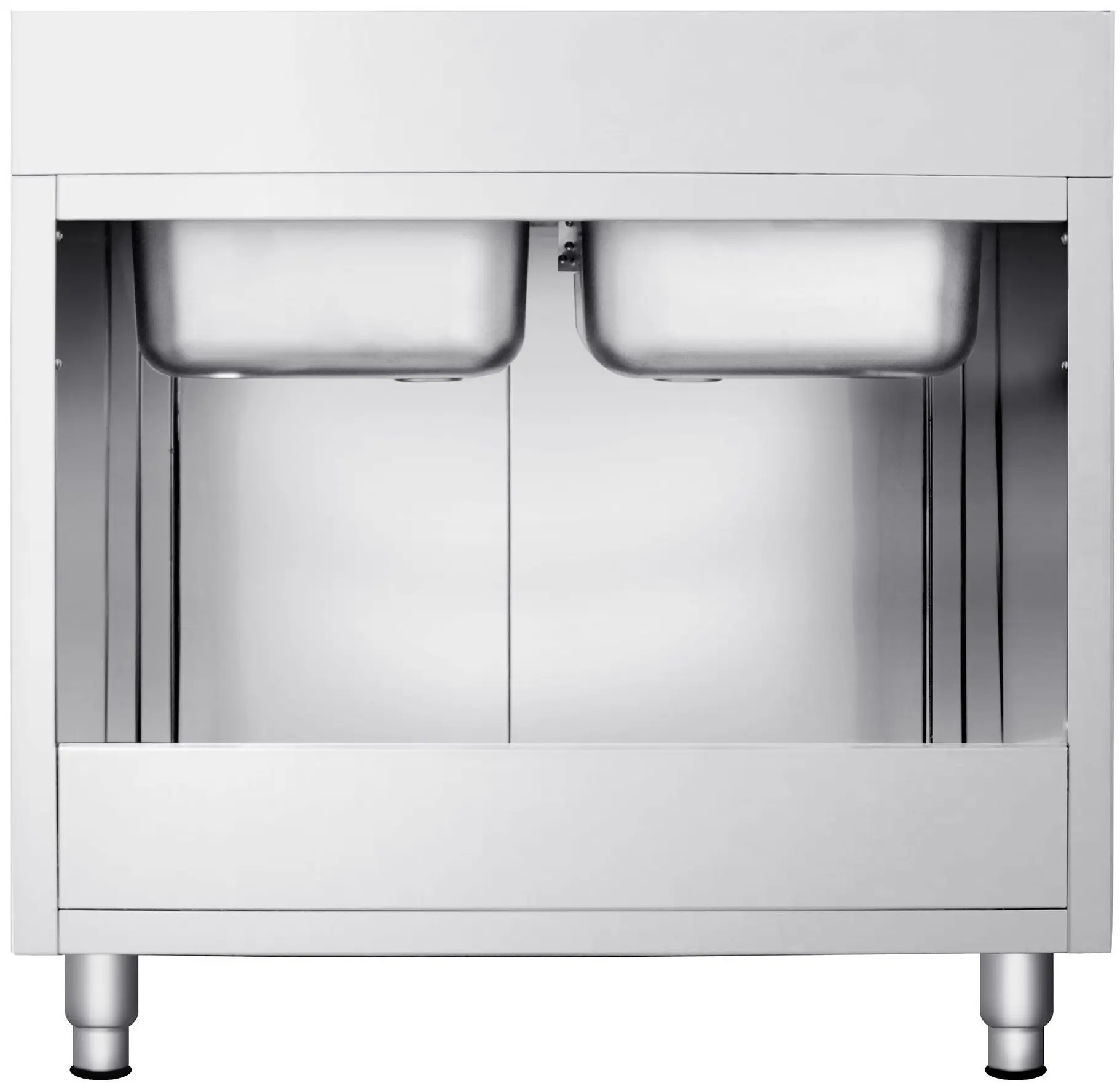 Стол-тумба с мойкой GGM Gastro SSK146BM2 (Inox) - 5