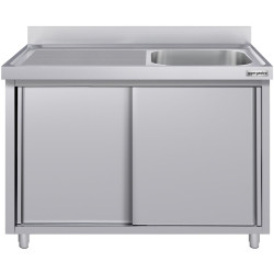 Masa-dulap cu chiuveta GGM Gastro SSK146BR1#ECO (Inox) Thumb