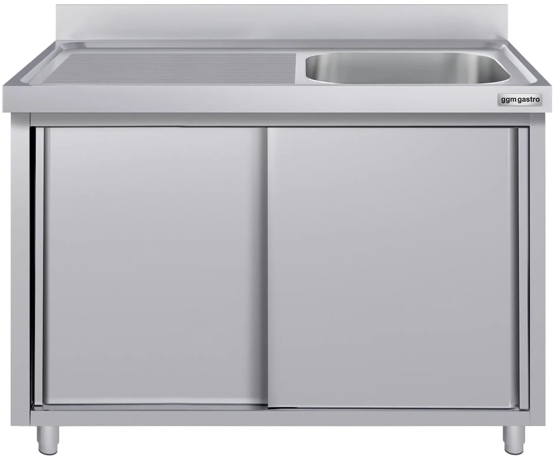 Masa-dulap cu chiuveta GGM Gastro SSK146BR1#ECO (Inox) - 2
