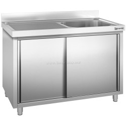 Стол-тумба с мойкой GGM Gastro SSK146BR1 (Inox)