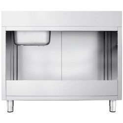 Стол-тумба с мойкой GGM Gastro SSK146BR1 (Inox) Thumb