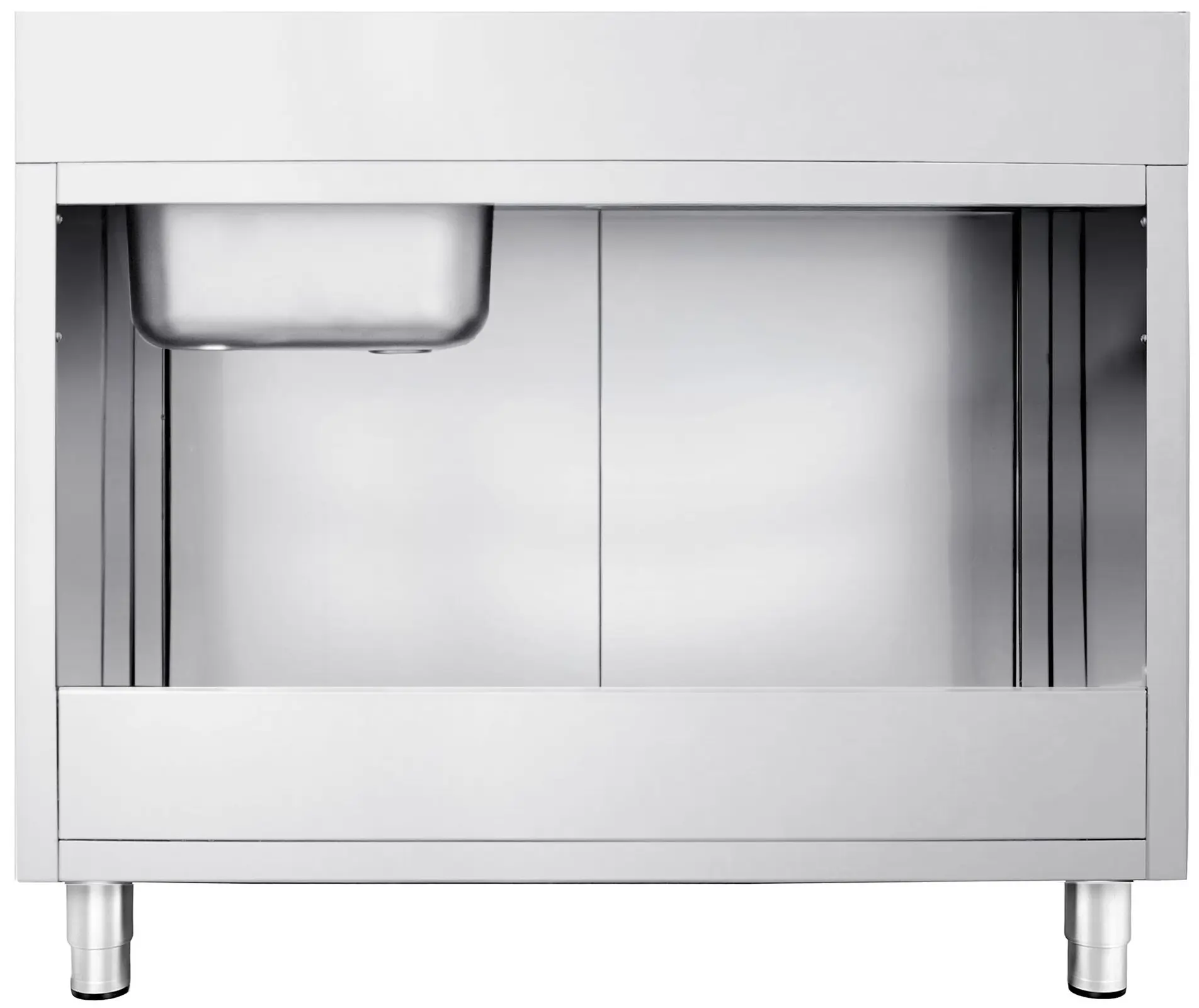 Стол-тумба с мойкой GGM Gastro SSK146BR1 (Inox) - 4