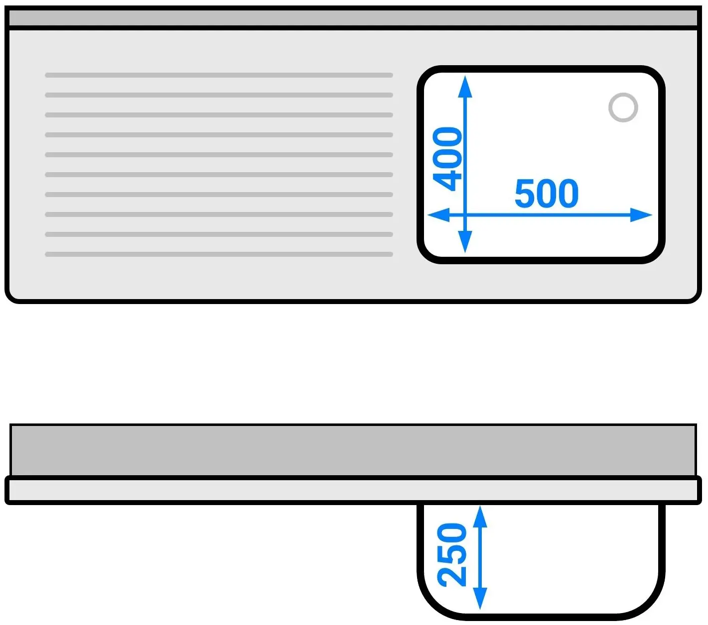 Стол-тумба с мойкой GGM Gastro SSK146BR1 (Inox) - 6