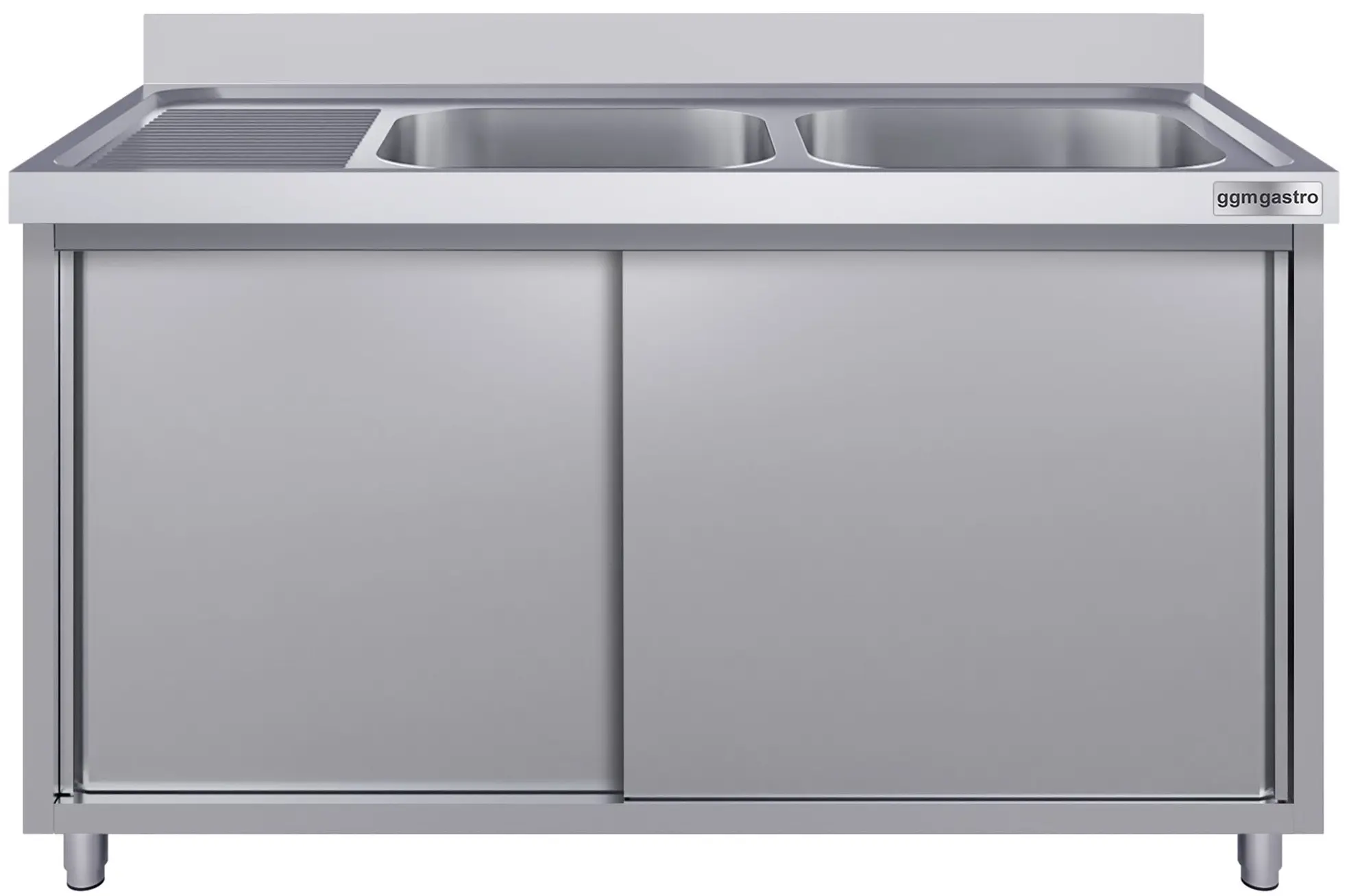 Masa-dulap cu chiuveta GGM Gastro SSK146BR2#ECO (Inox) - 2